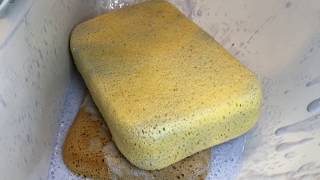 Bleached grout sponge VS normal grout sponge  ASMR [upl. by Ranie]