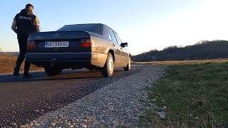 Mercedes Benz w124 300d OM606 Straight pipe exhaust sound [upl. by Slin]