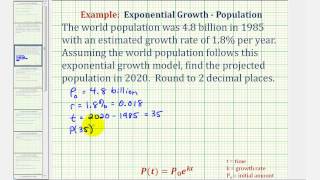 Ex Exponential Growth Application  Predicting World Population [upl. by Ydissak]