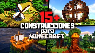 15 IDEAS de CONSTRUCCIONES que NECESITAS para Minecraft 119 2 [upl. by Anirtap]