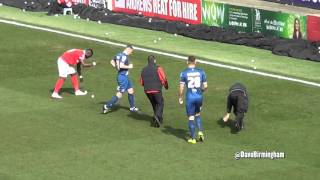 Charlton fans throw stress balls on the pitch [upl. by Lirpa]