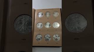 19862019 Silver Eagle 34 Coin Set in Dansco Album [upl. by Adlemy]