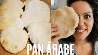 COMO HACER PAN ARABE PARA LOMITO O PAN PITA RECETA DE PAN CASERO [upl. by Enajharas227]