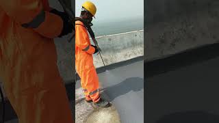 Spray applied polyurethane Waterproofing membrane  Bridge waterproofing  Conipur M 800 [upl. by Ellerrehs]