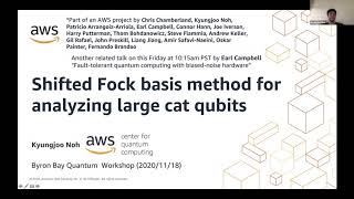 Kyungjoo Noh  Shifted Fock basis method for analyzing large cat qubits [upl. by Garreth]