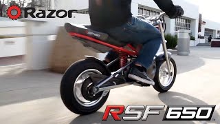 Razor RSF650 Moto Eléctrica Motocross Dirt Rocket 16 Rojo [upl. by Saraann769]