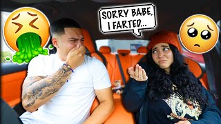 FARTING IN MY BOYFRIENDS CAR TO SEE HIS REACTION [upl. by Nahshu]