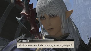 Estinien meets Alisaie and Graha Tia for the first time  Final Fantasy XIV Shadowbringers [upl. by Mercola239]