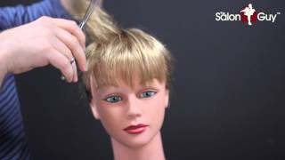 Wispy Bangs or Fringe  Peek a Boo Bangs Tutorial  TheSalonGuy [upl. by Nadbus]