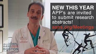 2025 AANS Annual Meeting  Advanced Practitioners APPs Abstract Submission [upl. by Animehliw]