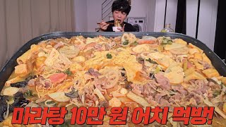 마라탕 가격만 10만원 토핑 이것저것 넣다가 다 넣어버렸습니다🤤 [upl. by Persse]