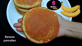 Banana Pancakes Recipe  Fluffy Banana Egg Pancakes [upl. by Silra]