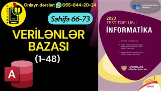 DİM TEST TOPLUSU 2023 İNFORMATİKA  VERİLƏNLƏR BAZASI  MS ACCESS 148 [upl. by Gavin803]