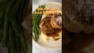 RECETA DE SOLOMILLO A LA PIMIENTA FACIL Y RICO [upl. by Ijies136]