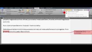 WORD 2010 TUTORIAL Comment insérer des commentaires à un document de Microsoft word [upl. by Nosneh]