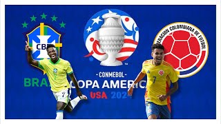 COPA AMERICA 2024  BRASIL VS COLOMBIA  GRUPO D J3 [upl. by Dolloff]