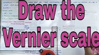 Construction of vernier scale with forward and backward method engineering drawing [upl. by Candy]