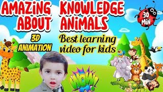 Toddler Learning  Amazing facts of Animals coco Kids poems amp rhymes [upl. by Erl]