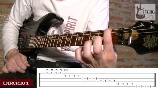 Aprende Como Tocar Guitarra Eléctrica Fácil Primeros Ejercicios Dedo 1 Tutorial Mario Freiria TCDG [upl. by Meneau]