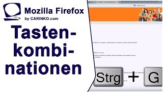 Tastenkombinationen für Mozilla Firefox  carinkocom [upl. by Aikrehs]