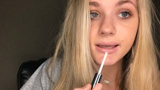 ASMR CLOSE applying lip gloss [upl. by Hettie]