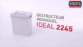 Destructeur de papier IDEAL 2245 coupe croisée 3 x 25 mm [upl. by Grevera]