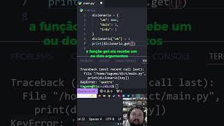 KEY ERROR PYTHON  Use dicionários corretamente python aprenderpython cienciadedados [upl. by Octavus]