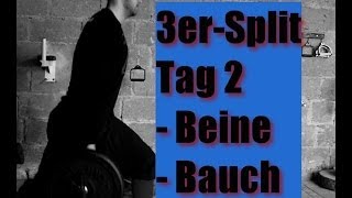 3er Split Tag 2  Beine Bauch  Euer Workout für eine bessere Fitness mit Trainingsplan [upl. by Vandyke]