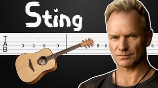 Englishman In New York  Sting Guitar Tutorial Guitar Tabs Guitar Lesson Fingerstyle [upl. by Finbur464]