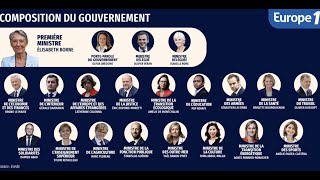 La liste des 17 ministres nommés au gouvernement dÉlisabeth Borne [upl. by Liana]