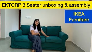 Ikea Ektorp 3 seater assembly with all the details  complete guide  Ikea Nagasandra Bangalore [upl. by Cahan592]