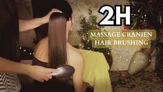 💤 2 H de massage crânien et brossage de cheveux  lutte contre ton insomnie [upl. by Akcirderf]