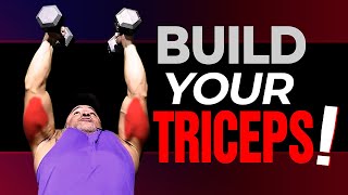 How To Build Your Triceps With Dumbbells ONLY 4 Best Exercises [upl. by Sewole]