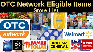 OTC Network card eligible items and Store List  OTC Network card Product List [upl. by Anyale]