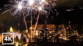 Gstaad fireworks display new years Swiss [upl. by Gordy138]