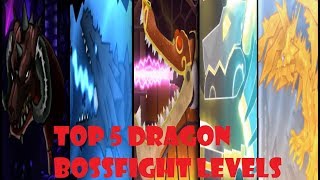 Top 5 Dragon Bossfight Levels In Geometry Dash [upl. by Geof]