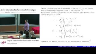 Bruno Rémillard Copulas based inference for discrete or mixed data [upl. by Enytnoel]