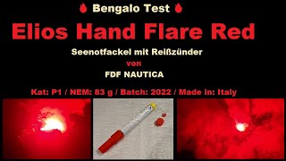 🔥Bengalo Test🔥  Elios Hand Flare Seenotfackel  Kat P1  NEM 83 g  10000 Candela  von FDF srl [upl. by Wittie840]