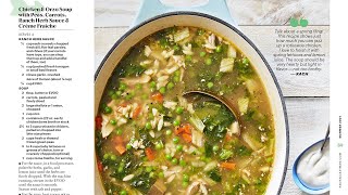 How To Make Chicken amp Orzo Soup with Peas amp Carrots  Rachael Ray [upl. by Cahra]