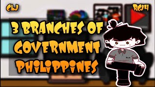 3 BRANCHES OF GOVERNMENT  PHILIPPINES  TAGALOG  Short Version  Criminology Philippines [upl. by Yngiram]