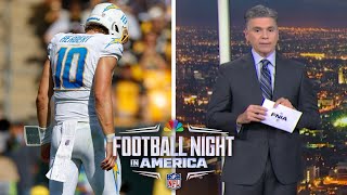 NFL Week 3 updates Herbert in walking boot Darnold focused on present  FNIA  NFL on NBC [upl. by Longawa293]