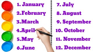 Learn to write the months of the yearKindergarten learning12 Months name in EnglishEducational [upl. by Aihsenyt]