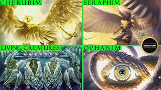 Seraphim Cherubim Four living Creatures amp Ophanim  Different types of Angels of God in Bible [upl. by Dill]