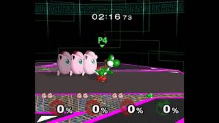 【SSBM TAS】3 Jigglypuff vs Yoshi Handicap 9 Damage Ratio 05 [upl. by Akinit155]