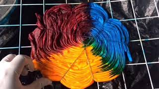 How To Tie Dye  Rainbow Spiral Black Stripes T Shirt [upl. by Nodnnarb211]