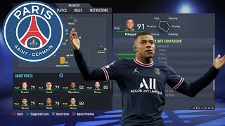 FIFA22PSG BEST FORMATIONS 43124332 TACTICS AND INSTRUCTIONS FIFA22 ONLINE SEASONS [upl. by Reppart565]