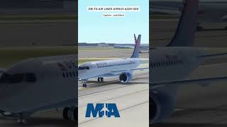 Delta Air Lines Airbus A220300 Takeoff from Miami International Airport in Infinite Flight shorts [upl. by Allemaj]