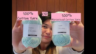 Yarn Review 100 Cotton Yarn or 100 Mercerized Cotton Yarn Yarn and Colors [upl. by Anwadal]