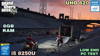 Gta 5  Intel UHD Graphics 620  i5 8250U  8GB RAM [upl. by Eugirne]