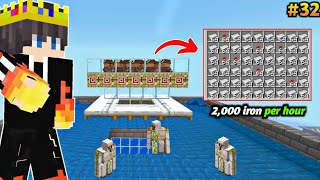 How to make a iron farm in minecraft pe 120  mcpe iron farm tutorial  survival series 32 [upl. by Klayman]